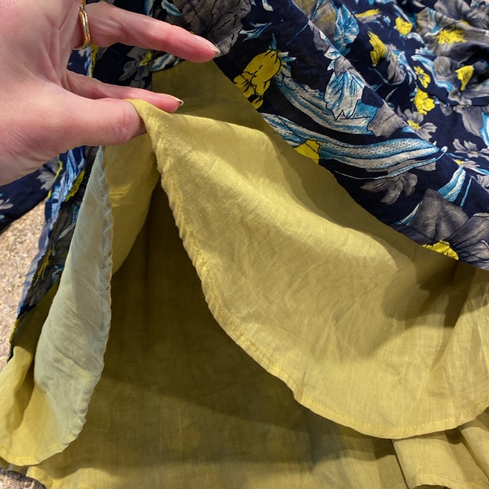 NWT Gracila Top 2XL Floral Navy Blue? Yellow? - Picture 11 of 14